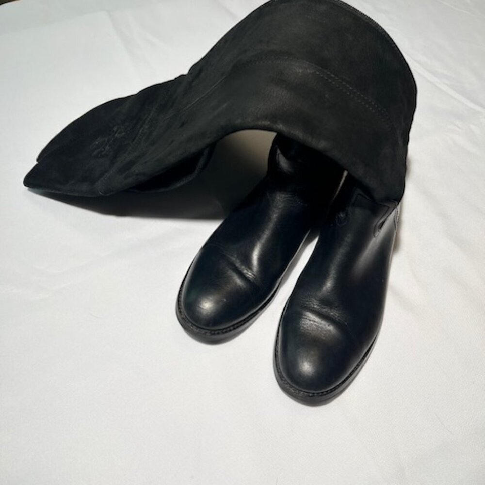 Tory Burch Simone Black Leather Over -The-Knee Boots | Sz 6.5 - Picture 6 of 10